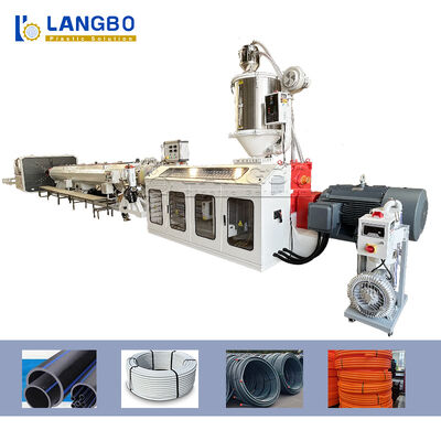 गुणवत्ता  Natural Gas Pe Pipe Production Line , Single Screw Extruder Hdpe Pipe Machine कारखाना