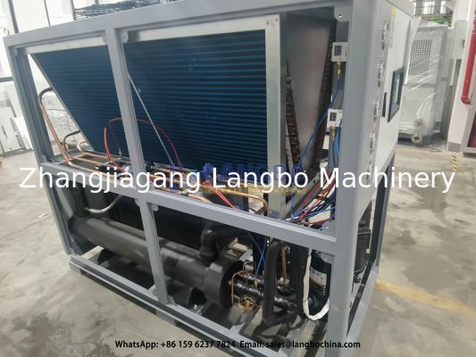 कुशल एचडीपीई पाइप एक्सट्रूज़न लाइन सबसे अच्छी गुणवत्ता वाली एयर कूल्ड चिलर मशीन आर 4047 सी / आर 22 रेफ्रिजरेंट से लैस