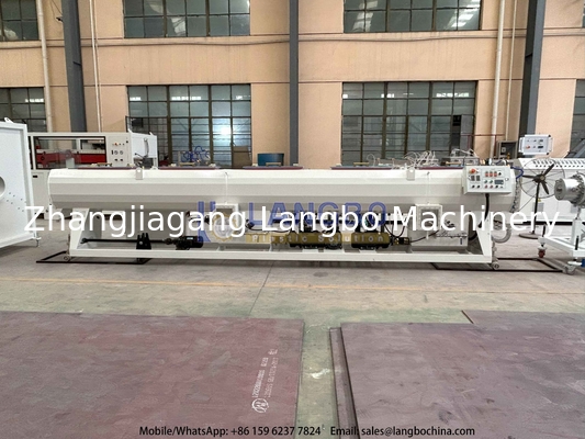 50-200 मिमी पीवीसी-यू पाइप एक्सट्रूज़न लाइन 80/156 55kw एकीकृत गियरबॉक्स और सीमेंस मोटर के साथ
