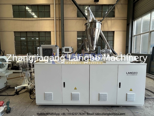 75-250 मिमी पीवीसी पूर्ण उत्पादन लाइन प्लास्टिक पानी पाइप extruder मशीन