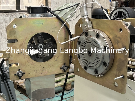 पीवीसी पीपी पीई प्लास्टिक पाउडर गर्म काटने Pelleziting Granulating Granulator मशीन / Pelletizer लाइन