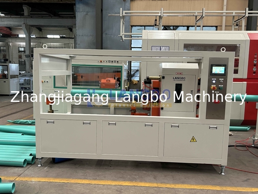जल आपूर्ति 90-315 पाइप व्यास के लिए उच्च गति 90/156 extruder के साथ पीवीसी पाइप बनाने की लाइन