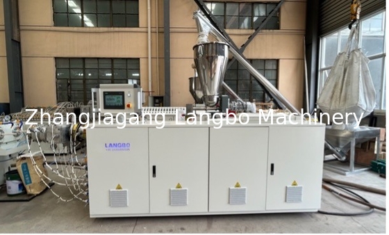 16-630mm Sjz-80/156 शंकु ट्विन पेंच पीवीसी / UPVC पाइप एक्सट्रूज़न लाइन