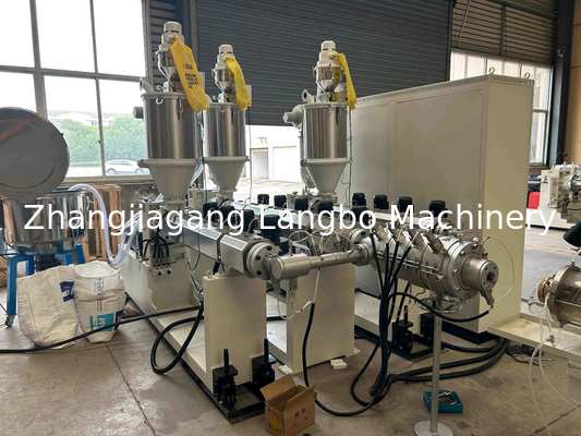 जल आपूर्ति गैस जल निकासी सीवेज दो चार ट्यूब 20-110 मिमी पीपीआर पीए एबीएस पाइप एक्सट्रूज़न उत्पादन लाइन