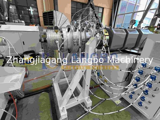 प्लास्टिक पाइप एक्सट्रूज़न उत्पादन मशीन पीवीसी एचडीपीई पीपीआर के लिए शंकुज जुड़वां पेंच