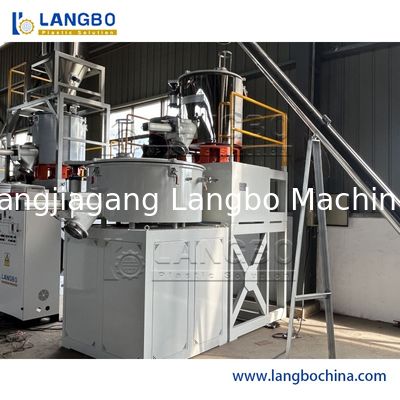 कठोर पीवीसी यौगिकों के लिए हीटिंग कूलिंग सिस्टम के साथ औद्योगिक पीवीसी पाउडर हाई स्पीड मिक्सर