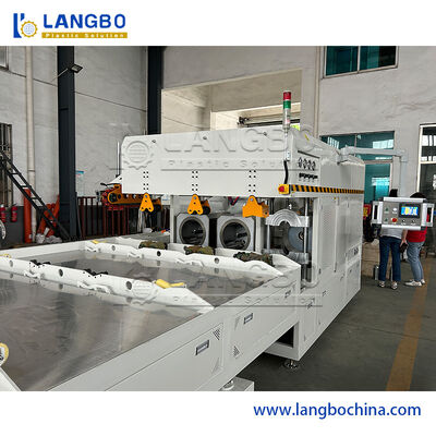 डीटीसी सर्पिल फीडिंग मशीन के साथ इलेक्ट्रिक पीवीसी पाइप एक्सट्रूज़न मशीन / पाइप बेलिंग मशीन