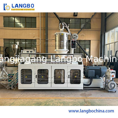 सिंगल स्क्रू एक्सट्रूडर पाइप मशीनरी पीई एचडीपीई पाइप एक्सट्रूज़न उत्पादन लाइन