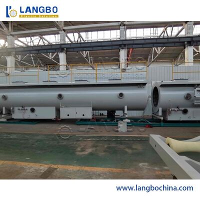उच्च आउटपुट प्लास्टिक पीई पीपी पाइप एक्सट्रूज़न लाइन