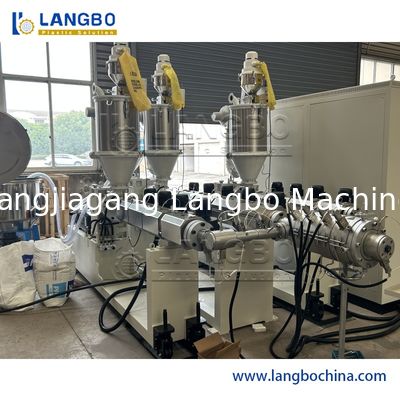 पे सह एक्सट्रूज़न पीपीआर पाइप उत्पादन लाइन 350 किलो / एच मल्टी लेयर ट्यूब