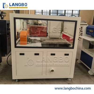 कॉनिकल डबल स्क्रू एक्सट्रूडर के साथ 300 मिमी पीवीसी प्रोफाइल एक्सट्रूज़न लाइन