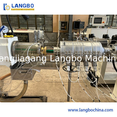 प्लास्टिक पीपीआर पाइप बाहर निकालना लाइन एबीबी इन्वर्टर डबल स्क्रू विभिन्न व्यास