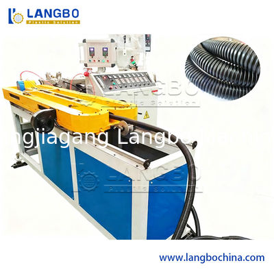 PP / PE Flexible Single Wall Corrugated Pipe Production Line Plastic Extruder Machine