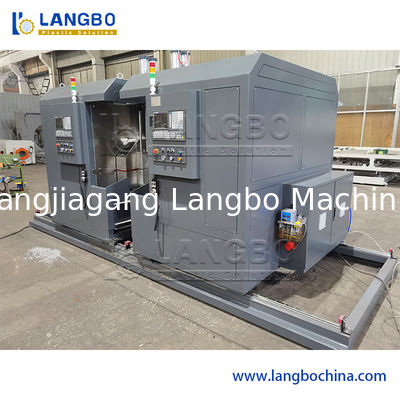 पीवीसी पाइप थ्रेडिंग मशीन 16-160 मिमी रेंज सीएनसी/पीएलसी नियंत्रण प्रणाली और स्वचालित केंद्र और खिला के साथ