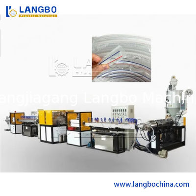 पीवीसी नायलॉन ब्रैटेड नली पाइप 16-32 मिमी एक्सट्रूडर प्लास्टिक पीवीसी नरम उद्यान नली निर्माण पानी पाइप ट्यूब बनाने की मशीन