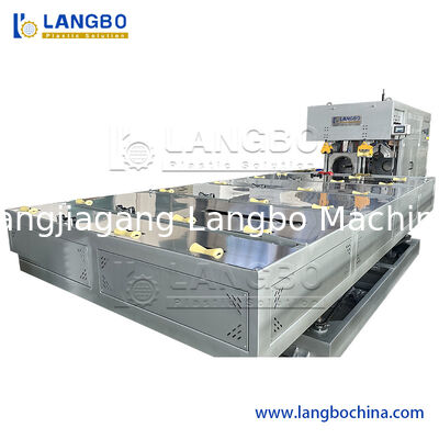 पूर्ण स्वचालित डबल आउट प्लास्टिक पीवीसी नलिका पाइप बेलिंग सॉकेटिंग मशीन