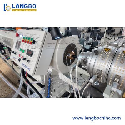 75-315 मिमी डबल सिंगल मल्टीप्लेयर पीई पाइप एक्सट्रूज़न लाइन / एचडीपीई पाइप बनाने की मशीन / प्लास्टिक पाइप उत्पादन लाइन