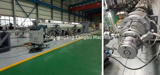 पीई पाइप एकल पेंच प्लास्टिक extruder मशीन मशीनरी उत्पादन लाइन